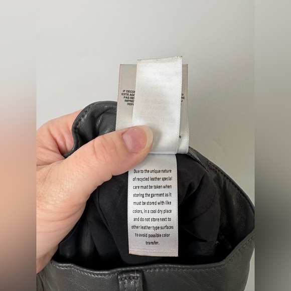 NWOT Agolde Recycled Leather 90s Pinch Waist Gray Pants - Picture 7 of 7